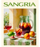 SANGRIA COCKTAIL DRINK BEACH POSTER - CASSOLINO - KRUGERS POSTERS (11x14... - $19.00+