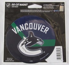 NHL Vancouver Canucks 4 inch Auto Magnet Round Stick Puck Style by WinCraft - £11.85 GBP