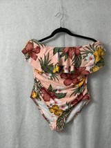 Women&#39;s Flounce Front Classic One Piece Swimsuit - Kona Sol™ - Floral -- Size L - £7.90 GBP