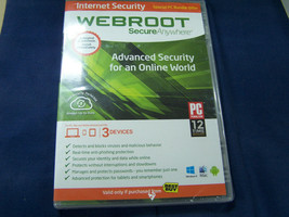 Webroot Secure Anywhere Internet Security Plus (3 Devices) Windows 8 sealed - $14.84