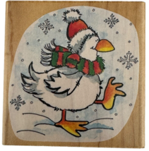 Penny Black Rubber Stamp Waddle in the Puddle Duck Christmas Card Making Snow - £11.98 GBP