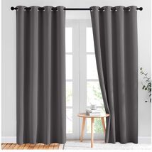 Stylish Grommet Blackout Curtains 84" Length - Blocks Light &amp; Enhances P... - $38.56