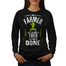 Wellcoda Farmer Job I Stop Womens Sweatshirt, When Done Casual Pullover Jumper - £23.10 GBP+