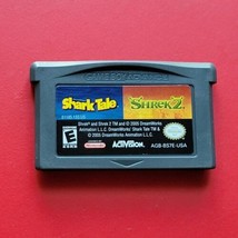 GBA Shark Tale &amp; Shrek 2 Game Boy Advance 2 in 1 Game Pack Authentic Works - £9.73 GBP