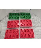 Jell-O Happy Holidays Mold set of 6 plastic forms 11&quot; x 7.5&quot; x 1.5&quot; deep - $27.42 CAD