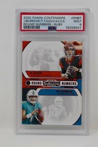 2020 Panini Contenders RNBT J Burrow T Tagovailoa Round Numbers RubyPSA 9 Mint - £79.92 GBP