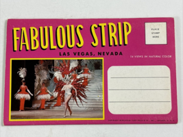 1965 Strip Las Vegas old Hotels Cadillac Fins Thunderbird fold out postcard - £6.11 GBP