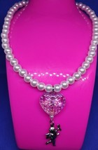 18.5&quot; Pearl Angel Heart Pendant Necklace (Purple Ver.) - £5.93 GBP
