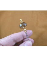 (U-18) Austrian crystal glass smoky 1 bead gold tone hatpin Pin hat pins... - £8.17 GBP