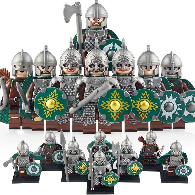 8pcs LOTR Custom Rohan Army Archers Elite Soldiers Minifigures Toys