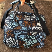 Vera Bradley Weekender Travel Overnight Bag Carry On Satchel Java Blue Retired - £31.56 GBP
