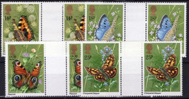 ZAYIX Great Britain 941-944 MNH Gutter Pairs Insects Butterflies 021023S170 - £2.71 GBP
