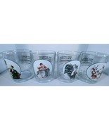 Set Of 4 Saturday Evening Post Norman Rockwell Collectible 4&quot; Glasses - £10.66 GBP