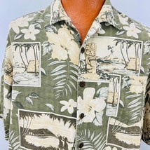 Seven Palm Aloha Hawaiian L Shirt Tiki Hula Wahine Floral Hibiscus Plumeria - £31.96 GBP