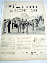 1940 United Airlines Ad From Flight 1 to Flight 47,844 - $9.99
