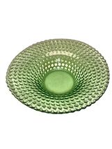 Vintage Fenton Green Hobnail Glass Footed Dish Bowl 6” Diameter - $11.00