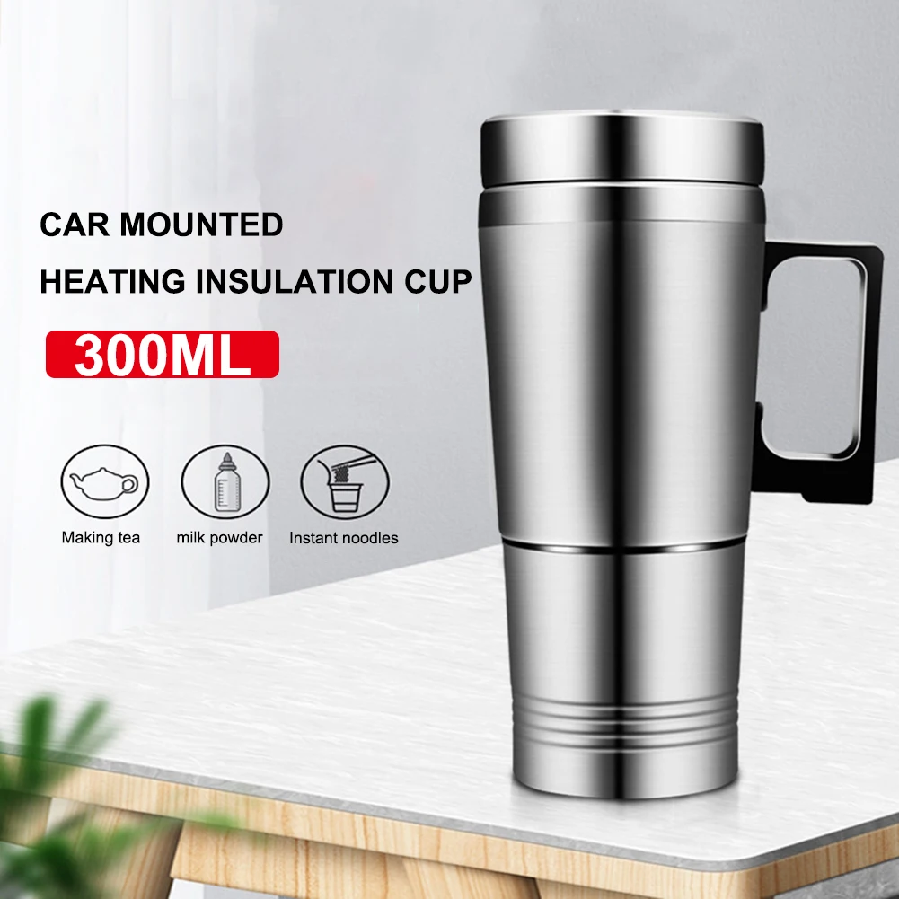 Electric Heating Car Kettle 12V/24V Car Electric Heating Cup 300ML Water Heater - £11.86 GBP+