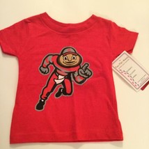 NCAA Ohio State shirt Size 12 mo Brutus Two Feet Ahead red New - £13.27 GBP