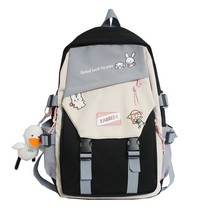 Harajuku Fashion Women&#39;s Backpack Cute Pendant Nylon School Bag For Girls Waterp - £37.08 GBP