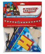 Justice League Party Banner Superman Batman Flash Superhero Birthday Par... - €5,98 EUR