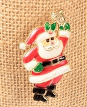 Christmas Santa Pin Brooch Vintage Made in Hong Kong VGC - $10.95 CAD