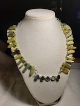 20-in Necklace Handcrafted With Taiwan Jade And Faux Pearls - £22.04 GBP