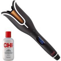 CHI Spin N Curl Curling Iron &amp; Chi Silk Infusion Kit, Black - £70.11 GBP