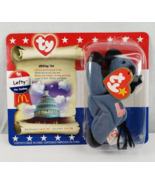 TY Beanie Babies Lefty The Donkey  American Trio Sealed New on Card - $37.33 CAD