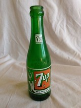 7-up Soda Bottle Bubble Girl Fresno California Vintage Green Embossed Du... - $15.02