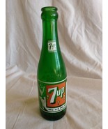 7-up Soda Bottle Bubble Girl Fresno California Vintage Green Embossed Du... - £11.76 GBP