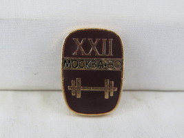 Vintage Summer Olympic Pin - Weightlifting Moscow 1980 - Stamped Pin - $275.55 MXN