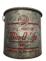 Vintage FRABILL&#39;S Full Floating MIN-O-LIFE Minnow Fish Bait Bucket Pail ... - £27.36 GBP