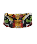 Shipibo Beaded Bracelet | Ayahuasca Jaguar Inspired  |  Adjustable 1.25&quot;... - $34.19