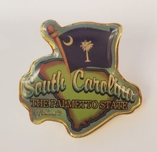 South Carolina &quot;The Palmetto State&quot; Lapel Hat Pin Pinchback Waving State Flag - £10.94 GBP