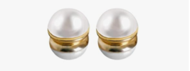 Pearl (Faux Pearl)  Lymphatic Magnetic Compression Stud Earrings - 1 pair - £7.14 GBP