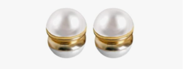 Pearl (Faux Pearl)  Lymphatic Magnetic Compression Stud Earrings - 1 pair - £7.20 GBP