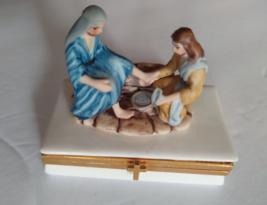 Life Of Christ Limoge Trinket Box Christ’s Example Bradford Exchange 200... - £14.33 GBP