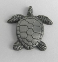 Turtle Reptile Pewter Water Lapel Pin Badge 1 Inch - £4.50 GBP