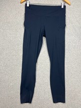 Athleta Active Leggings Womens S Navy  Side Zip Pockets Stretch Outdoor Workout - $31.77