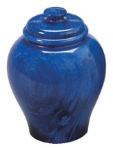 Small/Keepsake Marble 80 Cubic Inches Blue Funeral Cremation Urn for Ashes - £149.05 GBP