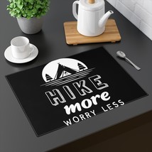 Camping Table Placemat, HIKE more WORRY less, Outdoor Adventure, Picnic,... - £18.04 GBP