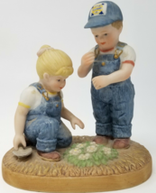 Country Store Little Farmers Little Slugger Boy Girl Garden Figurine 1983 - £11.91 GBP