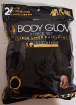 Body Glove Fleece Lined 2 PC Fleece Lined Insulated Warm Baselayer Sz S Black - £26.68 GBP