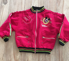Disney Park Shanghai CHINA Red Mickey Mouse Children&#39;s Jacket Size 4-6* (Read) - £10.69 GBP