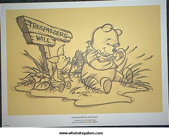 Primary image for WINNIE THE POOH cast member exclusive art print  by JANE BONNET