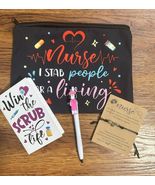 Nurse Cosmetic Bag Including: RN Bracelet, Ballpoint Pen, and Notebook - $13.45