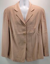L) Vintage Josephine Chaus Woman Peach Blazer Jacket Size 16 - $9.89
