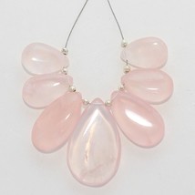 75.15cts Natural Rose Quartz Smooth Pear Loose Gemstones 15x10mm to 28x17mm - £9.13 GBP