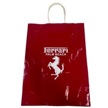 Ferrari Palm Beach Gift Bag Red &amp; White - 13&quot;x10&quot; Shopping Tote Logo Sto... - £13.97 GBP