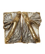 Vintage 1988 Lacombe Wearable Art Gold Silver Earring Signed &amp; Dated - $52.36 CAD